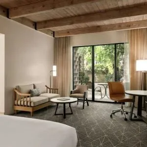 Day use room with sofa and work desk at DoubleTree By Hilton Scottsdale.