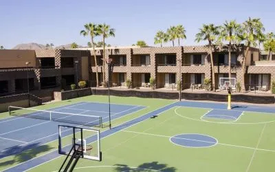 Tennis court available at DoubleTree By Hilton Scottsdale.