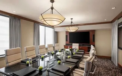 Professional meeting room at Embassy Suites By Hilton Fort Worth Downtown.
