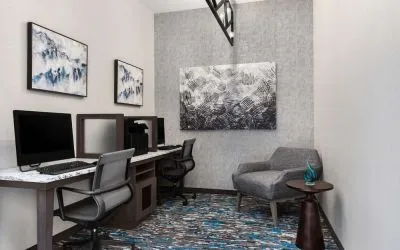 Business center available at Homewood Suites By Hilton Nashville.