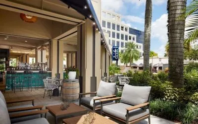 Hotel bar at Marriott Boca Raton.