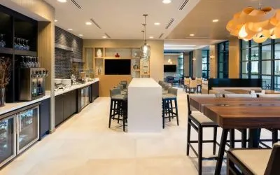Executive lounge perfect for coworking at Marriott Boca Raton.