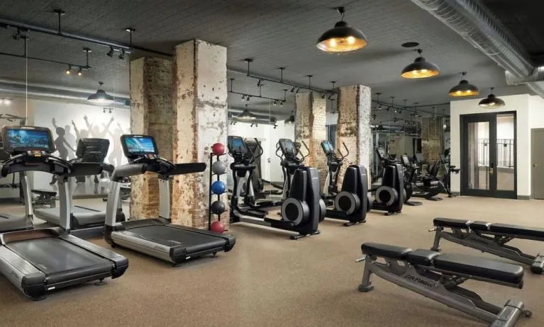 Fitness center available at Union Station Hotel Nashville.