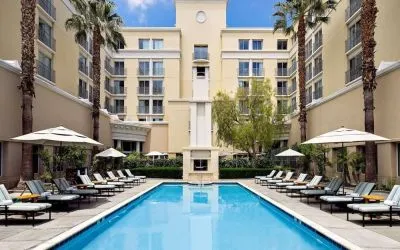 Refreshing outdoor pool at Hyatt Regency Valencia.