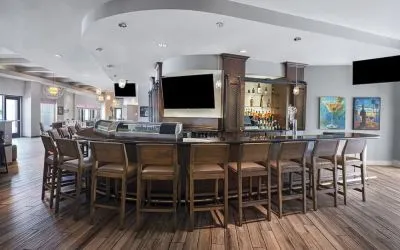 Hotel bar at Hyatt Regency Valencia.