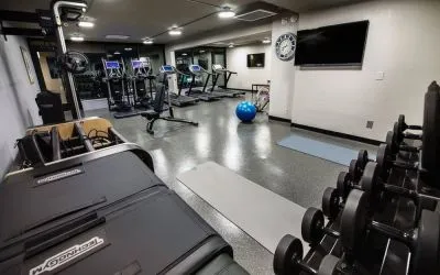 Fitness center at Moxy Phoenix Tempe/ASU Area.