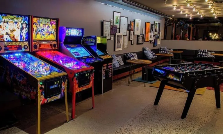 Arcade room at Moxy Phoenix Tempe/ASU Area.