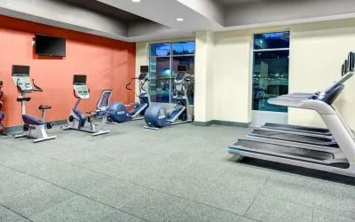 Fitness center at Hampton Inn & Suites Atlanta Perimeter Dunwoody.