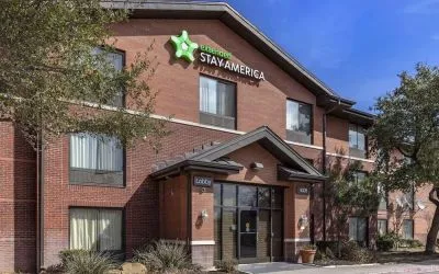 Hotel exterior at Extended Stay America.