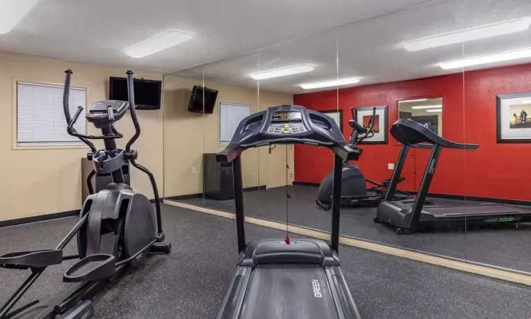 Fitness center at Extended Stay America.