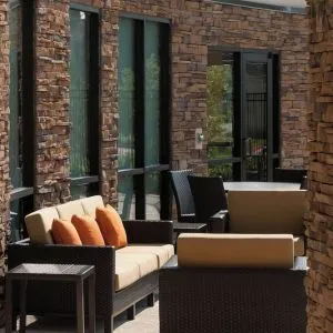 Courtyard perfect for coworking at Courtyard By Marriott Houston NASA/Clear Lake.