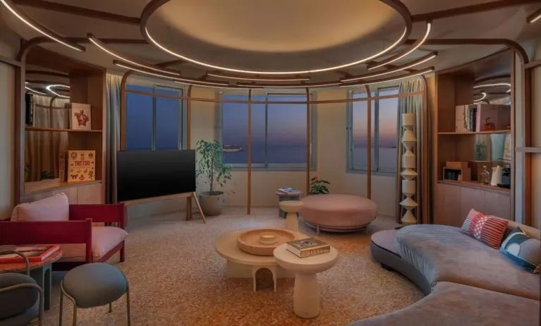 Hotel lounge area at Canopy By Hilton Cannes.