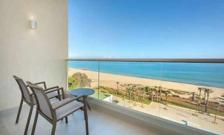 Day room with sea view at Hilton Skanes Monastir Beach Resort.
