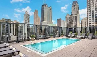Rooftop pool at Viceroy Chicago.