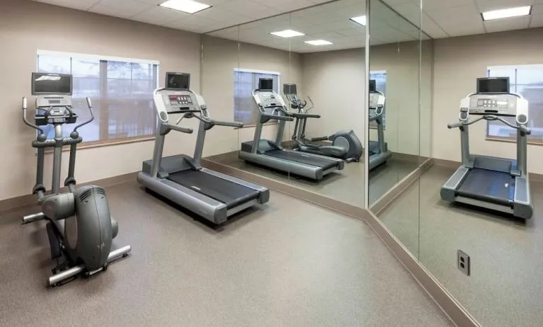 Fitness center at Residence Inn By Marriott Hattiesburg.