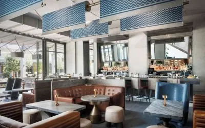 Hotel bar perfect for coworking at Hotel Nia, Autograph Collection.