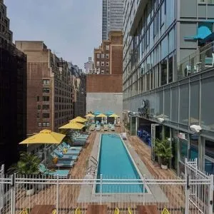 Outdoor pool at Margaritaville Resort Times Square.