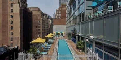 Outdoor pool at Margaritaville Resort Times Square.