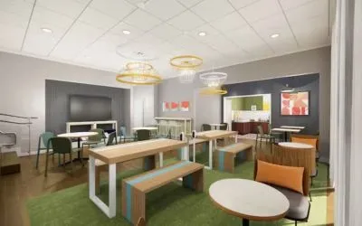 Coworking space at Spark By Hilton Kannapolis.