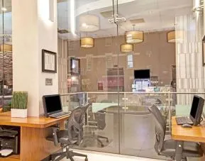 Business center at Wyndham Garden Chinatown NYC.