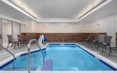 Refreshing indoor pool at Fairfield Inn & Suites By Marriott Kenosha Pleasant Prairie.
