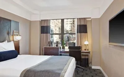 Day use room with work desk at The New Yorker Hotel, A Wyndham Hotel.
