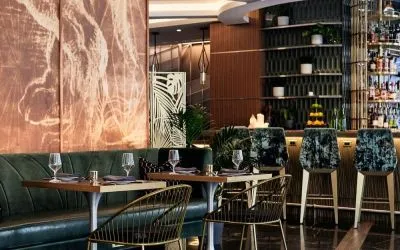 Hotel bar at Rand Tower Hotel, Minneapolis, A Marriott Tribute Portfolio Hotel.