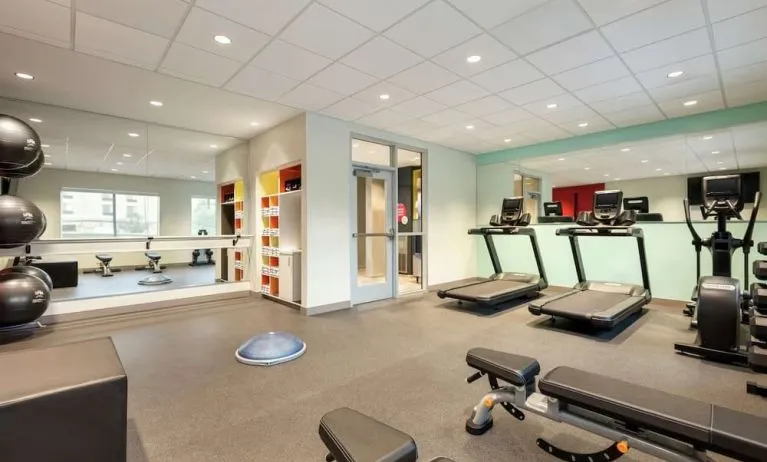 Fitness center at Tru By Hilton Wichita Northeast.
