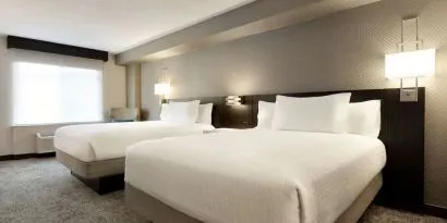 Day use twin room at Hilton Garden Inn Washington DC Downtown.