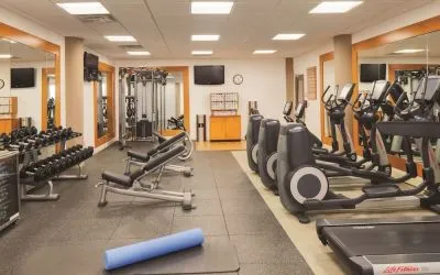 Fitness center at DoubleTree By Hilton Orlando Downtown.
