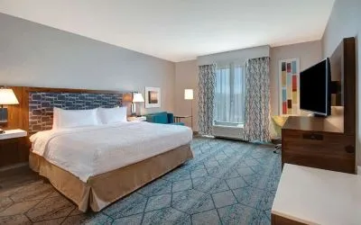 Spacious day use room with work desk at Hampton Inn & Suites Sunnyvale Silicon Valley.