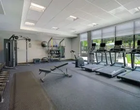 Fitness center at Hampton Inn & Suites Sunnyvale Silicon Valley.