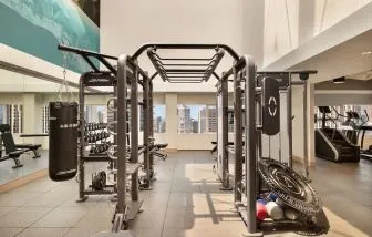 Fitness center at Swissotel Chicago.