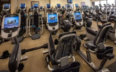 Fitness center available at Hilton Anatole.