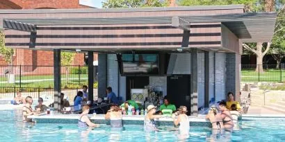 Poolside bar available at Hilton Anatole.