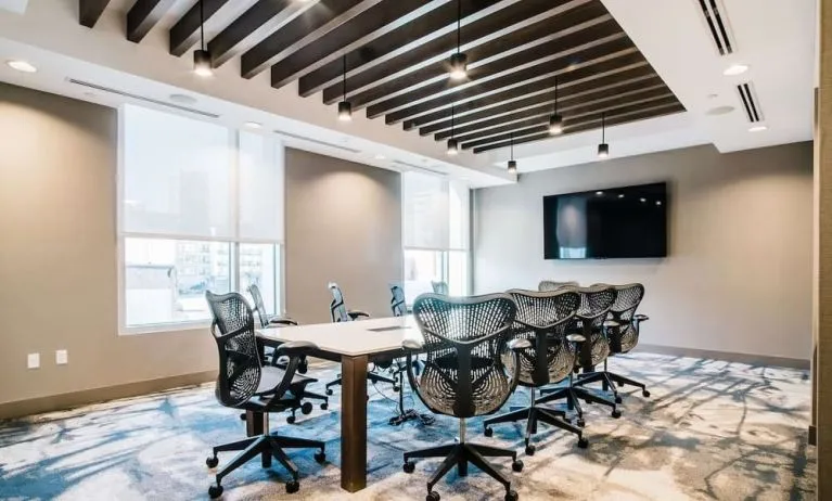 Professional meeting room at Hilton Garden Inn Denver Union Station.
