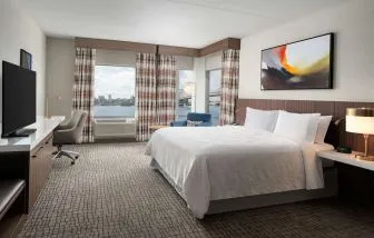 Spacious day use room with work desk at Hilton Garden Inn Camden Waterfront Philadelphia.