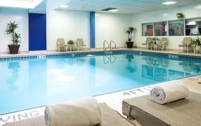 Refreshing indoor pool at Hilton Chicago-Northbrook.