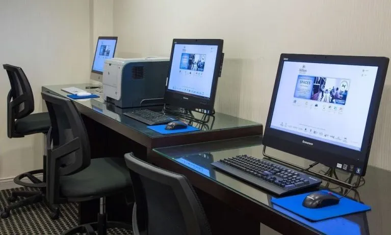 Business center available at Hilton Chicago-Northbrook.