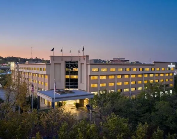 Hotel exterior at Delta Hotels By Marriott Little Rock West.