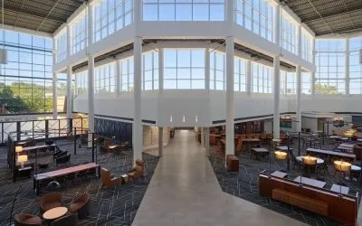 Lobby seating at Delta Hotels By Marriott Little Rock West.