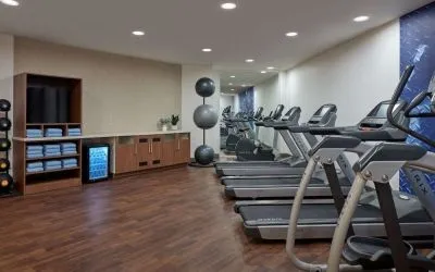 Fitness center at Delta Hotels By Marriott Little Rock West.