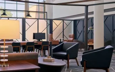 Lounge area at Delta Hotels By Marriott Little Rock West.