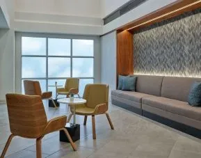 Coworking lounge at Delta Hotels By Marriott Little Rock West.