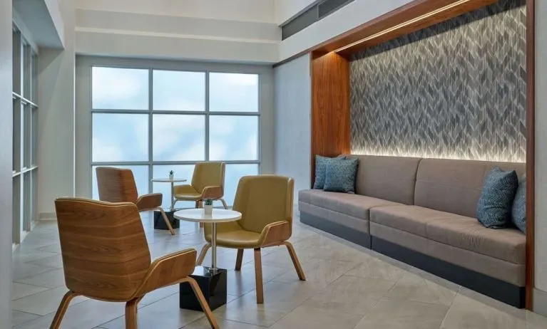Coworking lounge at Delta Hotels By Marriott Little Rock West.