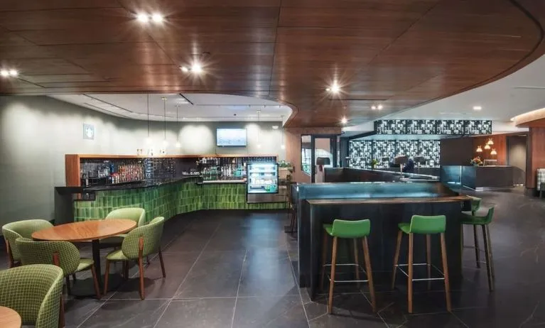 Breakfast area at Hilton Birmingham At UAB.