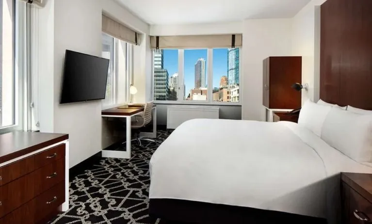 Day use room with workdesk at Hilton Brooklyn New York.