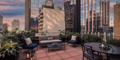 Rooftop lounge at The Benjamin Royal Sonesta New York.