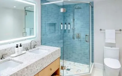 Private guest bathroom at The Fifty Sonesta Select New York.