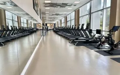 Fully equipped fitness center at Hilton Orlando.